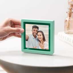 Engagement Gift Floating Magnetic Photo Frame - thumbnail 2