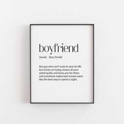 Boyfriend Valentines Day Gift, Unique & Relatable Gifts For Your Boyfriend, Birthday Gift Boyfriend, Wall Art Bedroom Partner - thumbnail 2