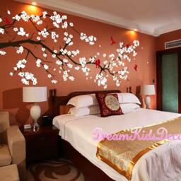 Floral Wall Decals Baby Girl Nursery Living Room Murals Interior Design Wall Decor-Cherry Blossom Decal-Dk220 - thumbnail 3