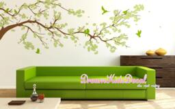 Floral Wall Decals Baby Girl Nursery Living Room Murals Interior Design Wall Decor-Cherry Blossom Decal-Dk220 - thumbnail 1