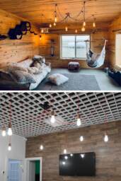 Rustic Wood Chandelier - Custom Finishes Led Edison Loft Cabin Lighting Warm Ceiling Lamps - thumbnail 1