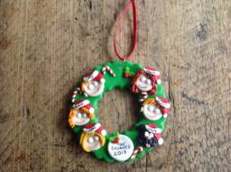 Christmas Decoration Wreath Personalised Family Handmade Tree Festive Keepsake Decor Festive