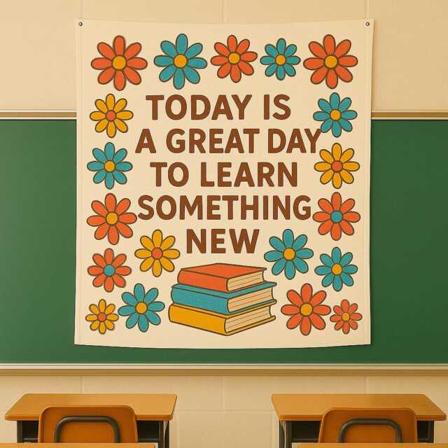 Inspirational Classroom Tapestry - Teacher Motivational Wall Decor