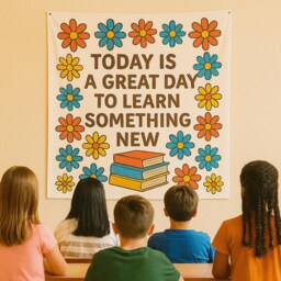 Inspirational Classroom Tapestry - Teacher Motivational Wall Decor - thumbnail 2
