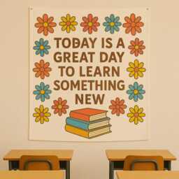 Inspirational Classroom Tapestry - Teacher Motivational Wall Decor - thumbnail 3