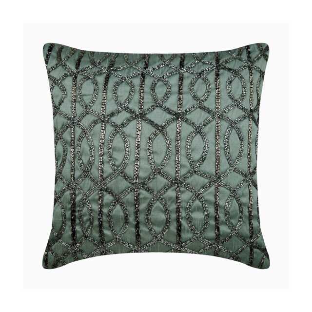 "Art Silk Gray Toss Pillow Cover 16""x16" - image 1