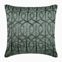 "Art Silk Gray Toss Pillow Cover 16""x16" - thumbnail 2