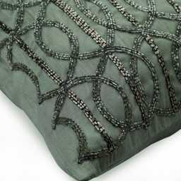 "Art Silk Gray Toss Pillow Cover 16""x16" - thumbnail 3