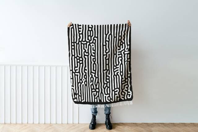 Bamboo Forest Cotton Throw Blanket Usa Woven Jacquard Tapestry - image 1