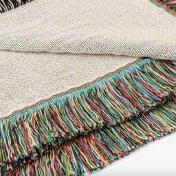 Bamboo Forest Cotton Throw Blanket Usa Woven Jacquard Tapestry - thumbnail 3