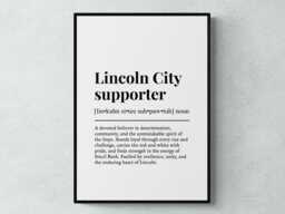 Lincoln City Supporter Funny Definition Sport Football Gift Wall Art Print - thumbnail 1