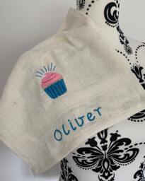 Cupcake Towel - Personalised Face Cloth/Hand Bath