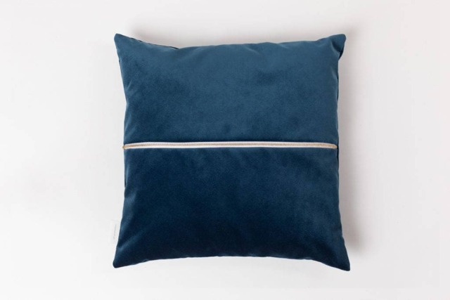 Velvet Touch Pillow . Midnight Blue - Throw Cushion Case Decorative Accent - image 1