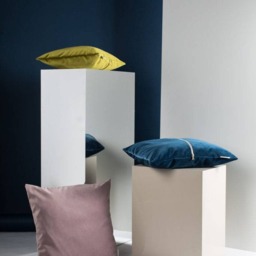 Velvet Touch Pillow . Midnight Blue - Throw Cushion Case Decorative Accent - thumbnail 4