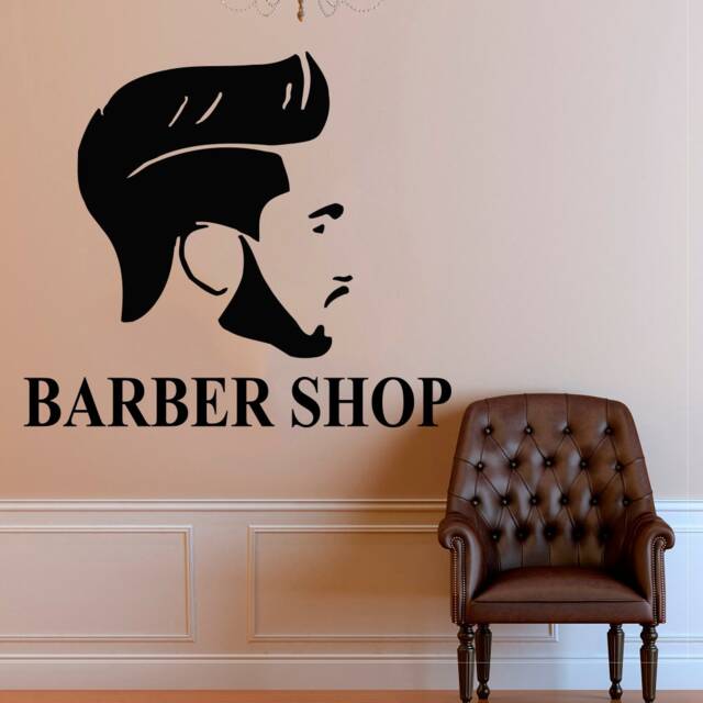 Barber Shop Wall Decal Hair Stylist Scissor Vinyl Sticker Z96 - image 1