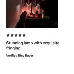 Hand-stitched Jacobean Lampshade Black Floral Silk Shade With Ombre Fringe - Etsy - thumbnail 4