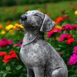 Stone Golden Retriever Statue Concrete Guardian Dog Figurine Garden Labradoodle Sculpture Outdoor Yard Ornament Animal Lover Gift Lawn Decor - thumbnail 2