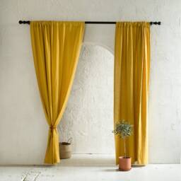 Linen Curtains With Rod Pocket, Blackout Curtains, Natural Window Curtain Panels, Treatments, Custom Panel - thumbnail 3