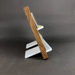 Oak & Acrylic Business Card Holder Modern Desk Organizer - thumbnail 2