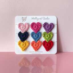 Rainbow Crochet Heart Mini Bunting - 1 Metre Long - Crochet Gift - thumbnail 1