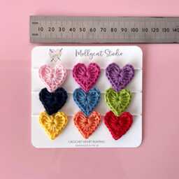 Rainbow Crochet Heart Mini Bunting - 1 Metre Long - Crochet Gift - thumbnail 2