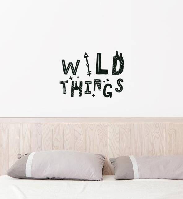 The Wild Things Wall Sticker Decal - Quotes, Decals, Words, Inspiration, Decor, Family