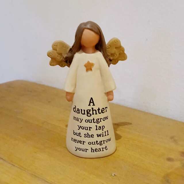 Daughter Polyresin Angel Ornament With Star - The Home & Hearts Shop Figurine Friend Figure - image 1
