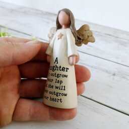 Daughter Polyresin Angel Ornament With Star - The Home & Hearts Shop Figurine Friend Figure - thumbnail 3