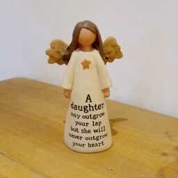 Daughter Polyresin Angel Ornament With Star - The Home & Hearts Shop Figurine Friend Figure - thumbnail 1