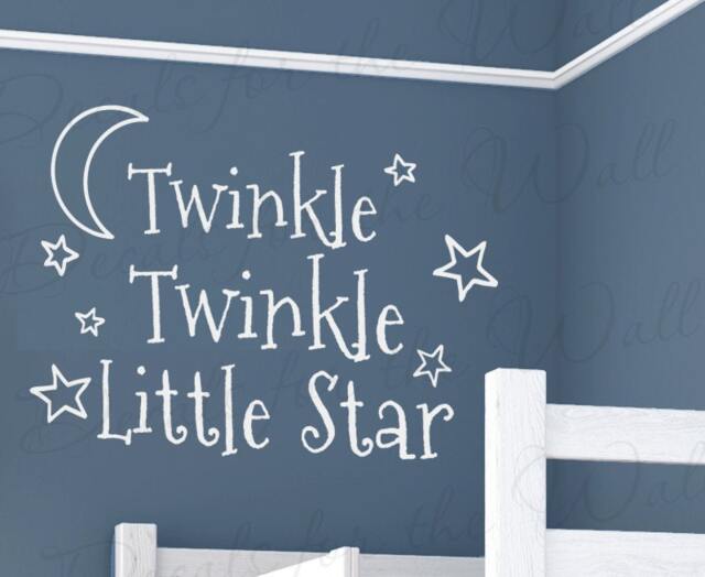 Twinkle Little Star Girl Or Boy Room Kids Baby Nursery Vinyl Saying Large Wall Lettering Decal Quote Design Sticker Decoration Art Decor B98 - image 1