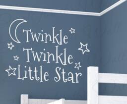 Twinkle Little Star Girl Or Boy Room Kids Baby Nursery Vinyl Saying Large Wall Lettering Decal Quote Design Sticker Decoration Art Decor B98 - thumbnail 1