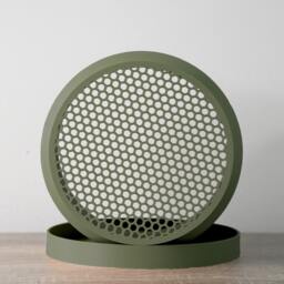 "Heart Planter With Drainage & Saucer in Army Green, Cute 3D-Printed Plant Pot, Sizes 4"" 5"" 6"" 7"" 8" - thumbnail 3