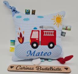 Music Box, Fire Engine Music Baby Box With Requested Melody, Personalized Pillow, Shower Gift - thumbnail 1
