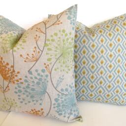 Sale Blue Throw Pillows Decorative Pillows Orange Pillow Covers All Sizes Citron Green Home Decor Clearance - thumbnail 3