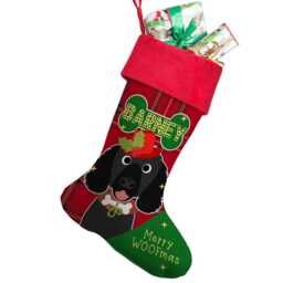 Personalised Dog Christmas Stocking Black Cocker Spaniel Xmas Treat Sack New Puppy Bag Festive Hanging Toys Storage Boot Pets Esd17 - thumbnail 3