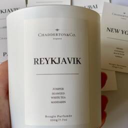 Reykjavik Soy Wax Candle, Juniper Seaweed White Tea Scent, 7.7Oz, Iceland Memory, Minimalistic - thumbnail 3