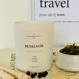 Reykjavik Soy Wax Candle, Juniper Seaweed White Tea Scent, 7.7Oz, Iceland Memory, Minimalistic - thumbnail 2