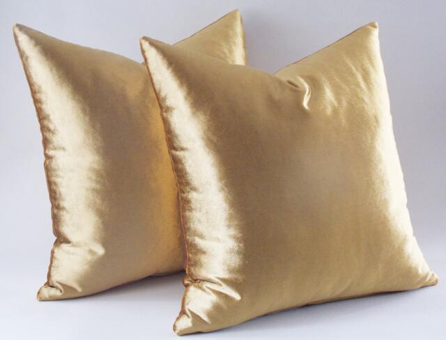 Gold Velvet Pillow Covers Set Of 2 Decorative Throw Pillows - image 1