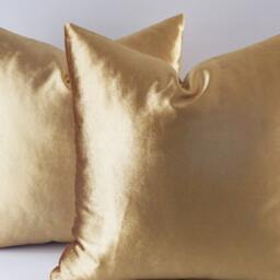 Gold Velvet Pillow Covers Set Of 2 Decorative Throw Pillows - thumbnail 2