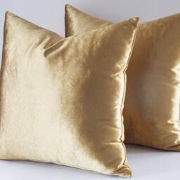 Gold Velvet Pillow Covers Set Of 2 Decorative Throw Pillows - thumbnail 3