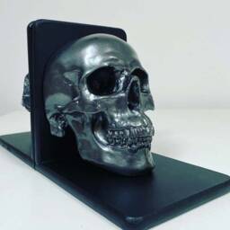 Skull Bookends - Pair // Decor Gothic Handmade By Haus Of Skulls - thumbnail 2