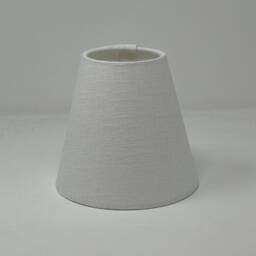 White Textured 100% Linen Small Candle Clip Wall Tapered Lampshade - thumbnail 2