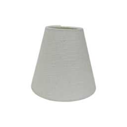 White Textured 100% Linen Small Candle Clip Wall Tapered Lampshade - thumbnail 1