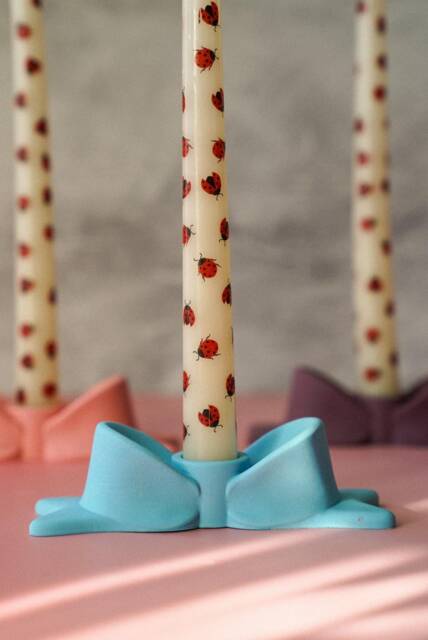 Bow Shaped Candlestick Holder - image 1