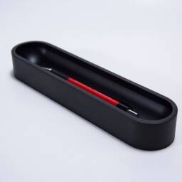 Black Desk Accessories, Minimal Organizer For Men, Office Tidy, Boyfriend Gift, Christmas Gift Women, Red, Gray & Orange Options - thumbnail 3