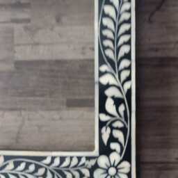 Handmade Camel Bone Inlay Frame Indian Arch Style Wall Decor - thumbnail 3