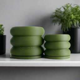 Bubble Pot, 3D Printed Planter, Planter With Drainage, Minimal Decor, 4 5 6 7 8 Inch Plant Pots in Matte Olive Green, Unique Hosting Gift