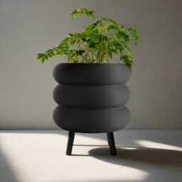 Bubble Pot, 3D Printed Planter, Planter With Drainage, Minimal Decor, 4 5 6 7 8 Inch Plant Pots in Matte Olive Green, Unique Hosting Gift - thumbnail 4