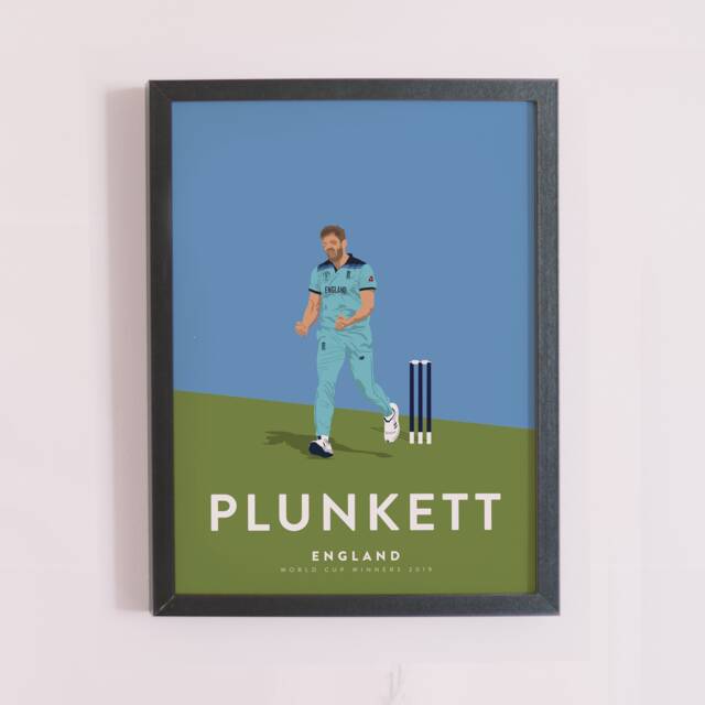 Liam Plunkett England Cricket Odi Team Art Print - World Cup Winners Collection A3 A4 Poster - image 1