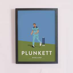 Liam Plunkett England Cricket Odi Team Art Print - World Cup Winners Collection A3 A4 Poster - thumbnail 1